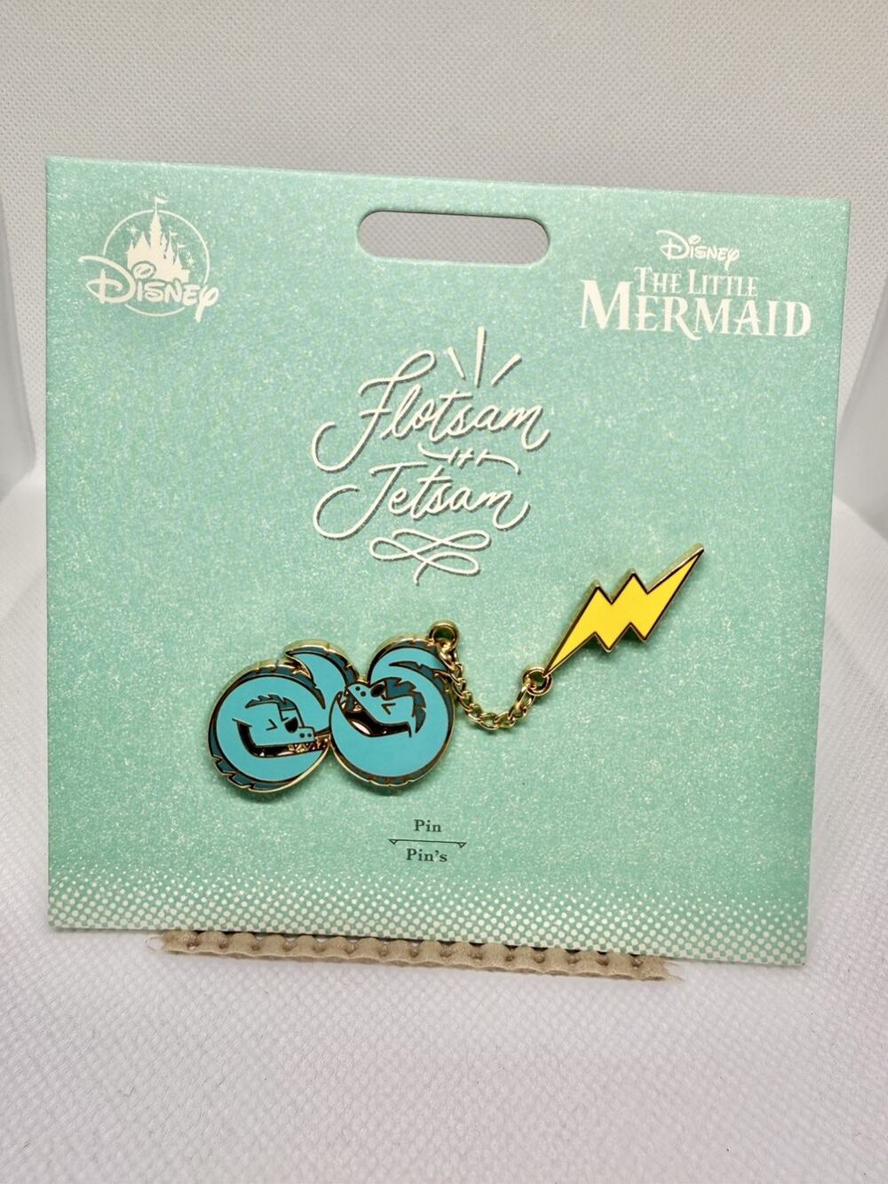 Disney Pins Two-Piece Little Mermaid Flotsam & Jetsam Eels and Lightning Bolt